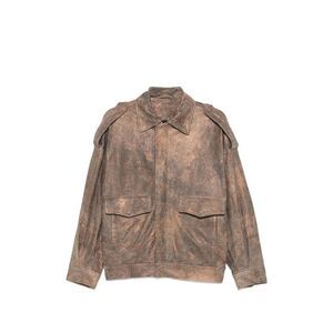 Giorgio Brato Brown Jackets - Leather Jackets Women